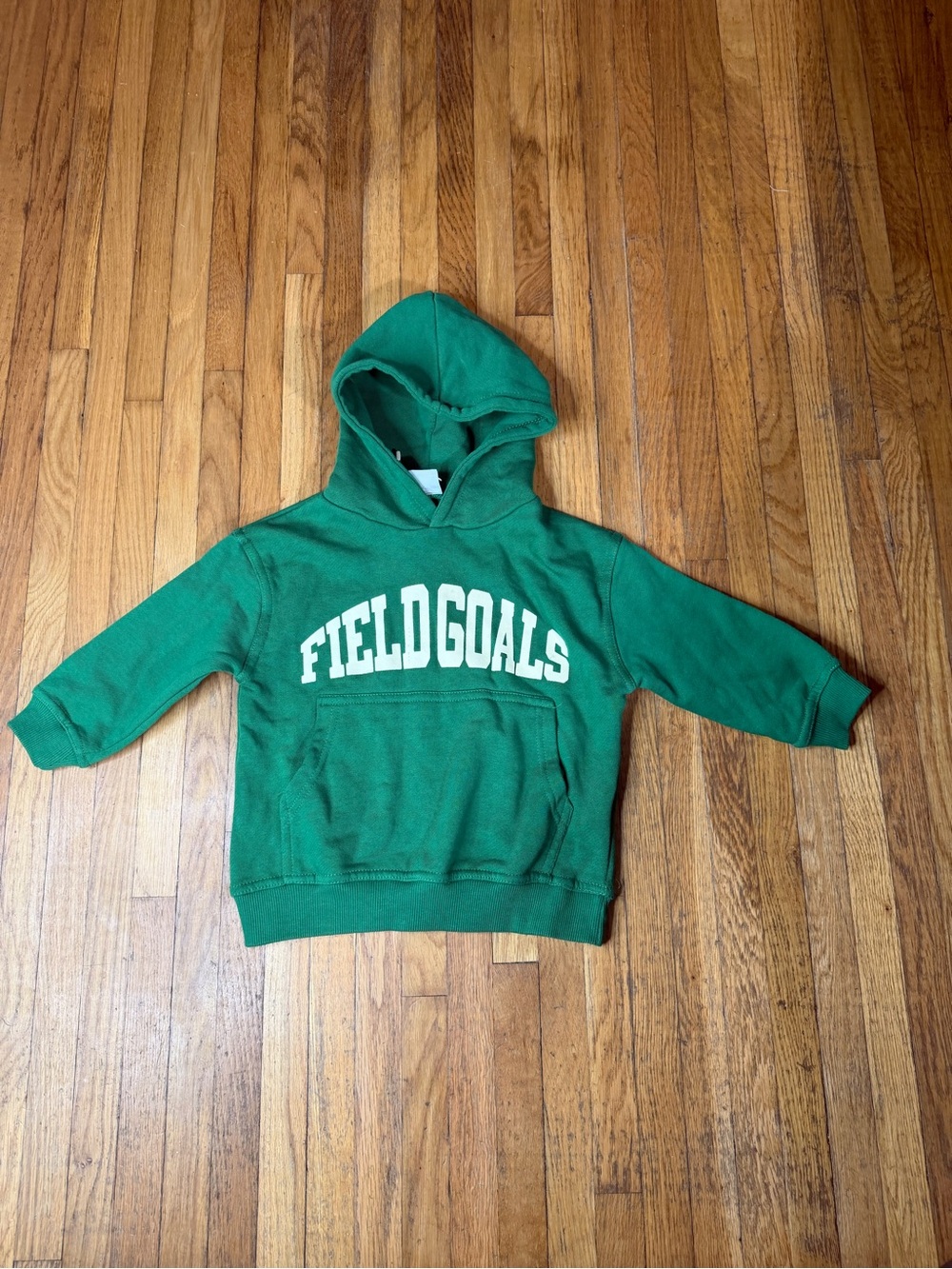 Zara 3 years Field Goals Green Hoodie Sweatshirt